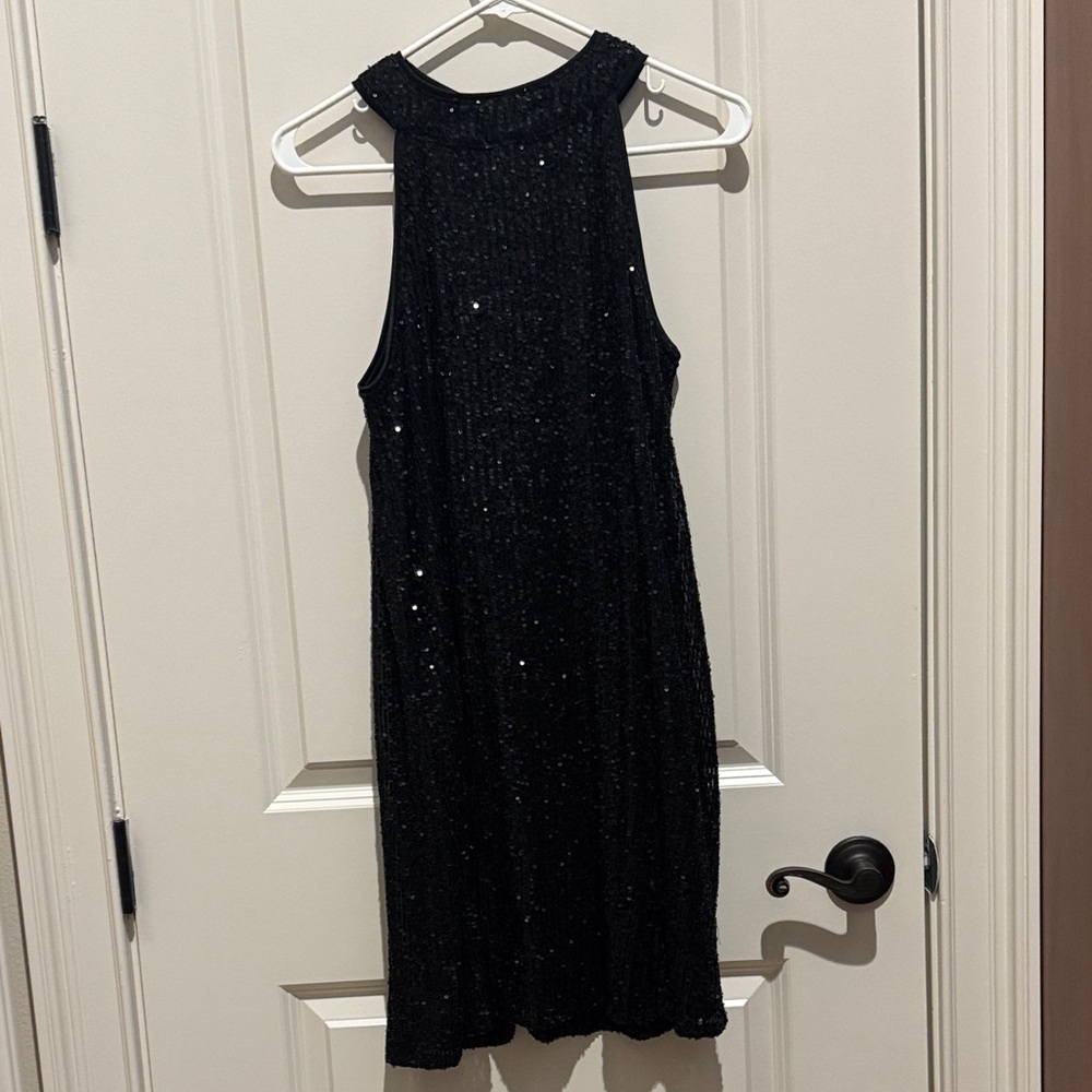 THML Black Sparkle Backless Dress